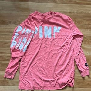 Pink love sleeve pocket tee